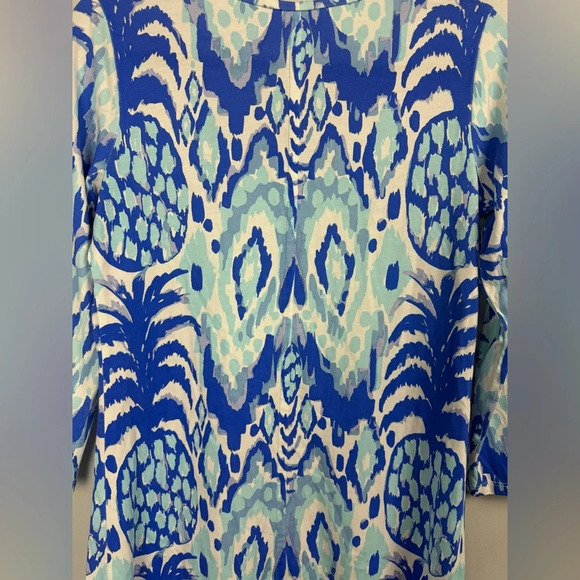 Lily Pulitzer Beacon Dress Pima Cotton Tropical Call Me Serene size Small - Picture 5 of 8